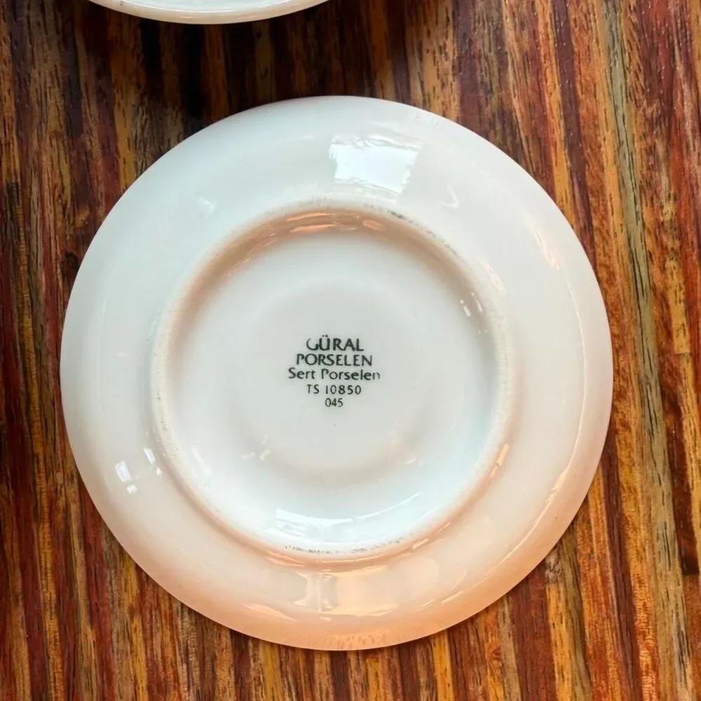 Güral Porselen Turkish Coffee Saucers